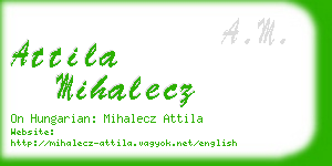 attila mihalecz business card
